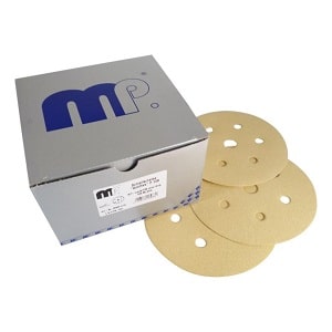Slibepapir Rondel 6/7 hul K400 velcro gold